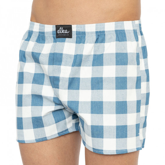 Boxershorts för herrar ELKA ljusblå rutig (P0010)