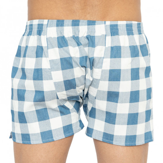 Boxershorts för herrar ELKA ljusblå rutig (P0010)