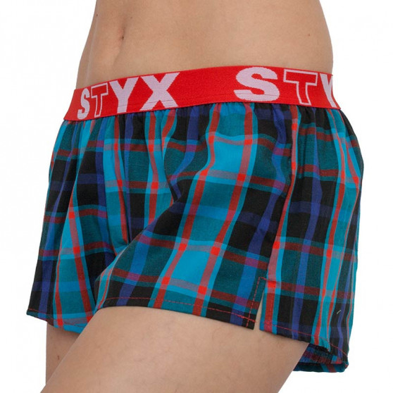 Damshorts Styx sport elastisk flerfärgad (T819)