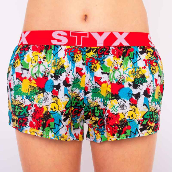 Damshorts Styx konst sport gummi emoji (T954)