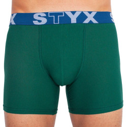 Boxershorts för män Styx lång sport elastisk mörkgrön (U1066)