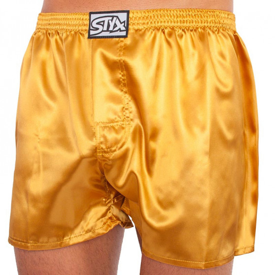 Boxershorts för herrar Styx classic rubber satin gold (C685)