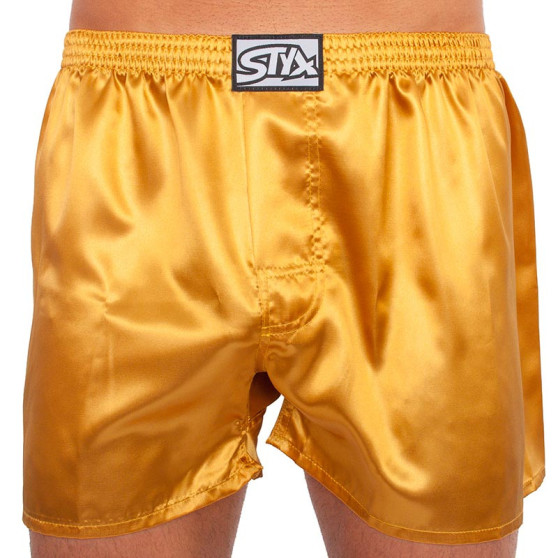 Boxershorts för herrar Styx classic rubber satin gold (C685)