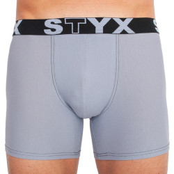 Boxershorts för män Styx lång sport elastisk ljusgrå (U1067)