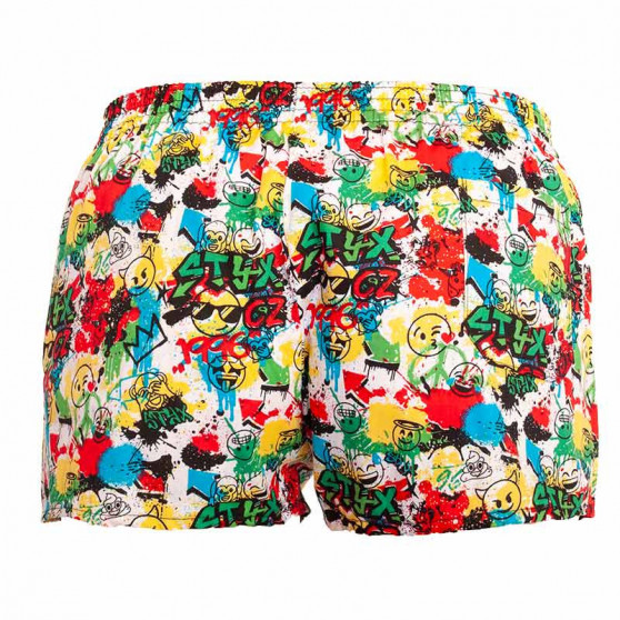 Barn shorts Styx konst klassiskt gummi emoji (J954)