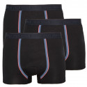 3PACK Boxershorts för herrar Stillo svart med grå rand (STP-0161616)