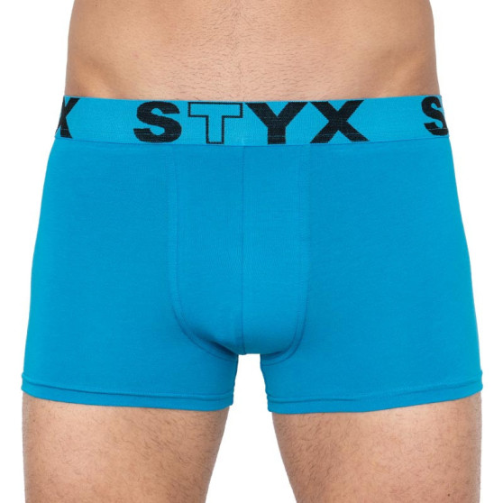 Boxershorts för män Styx sport elastisk oversized ljusblå (R969)