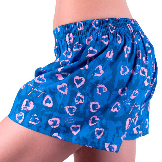 Damshorts Styx art classic rubber mörkblå hjärtan (K757)