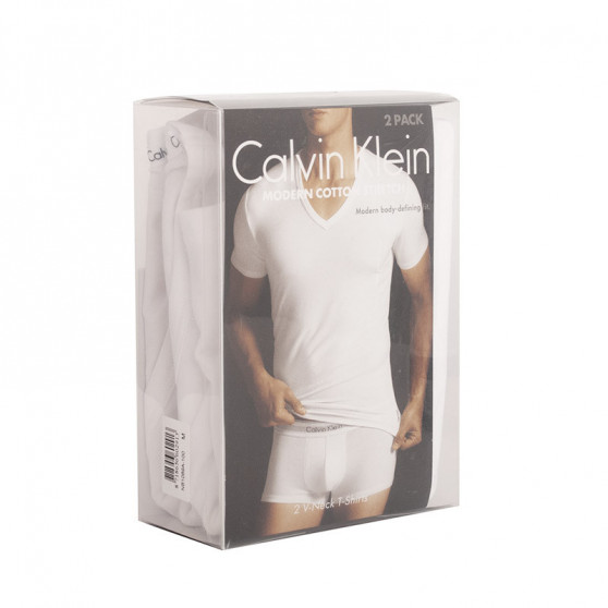 2PACK t-shirt för herrar Calvin Klein vit (NB1089A-100)