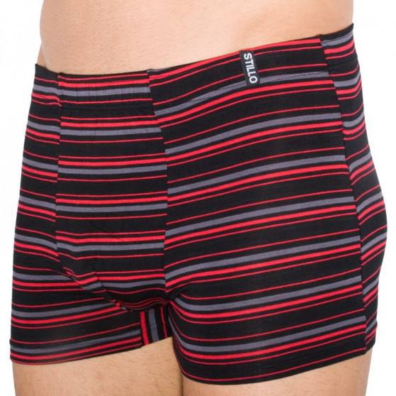 3PACK Boxershorts för herrar Stillo bambu röd (STP-0151515)