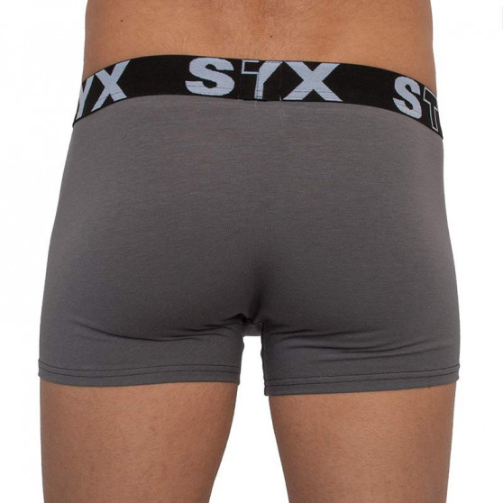 Boxershorts för män Styx sport elastisk oversized mörkgrå (R1063)