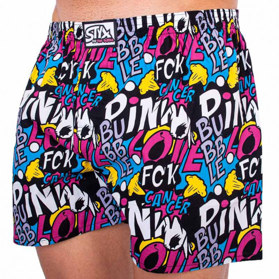 Boxershorts för herrar Styx art classic rubber Pink Bubble (A1058)