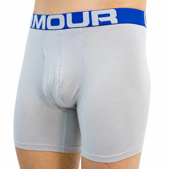 3PACK Boxershorts för herrar Under Armour grå (1363617 011)