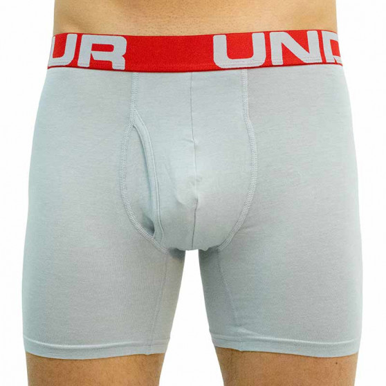 3PACK Boxershorts för herrar Under Armour grå (1363617 011)