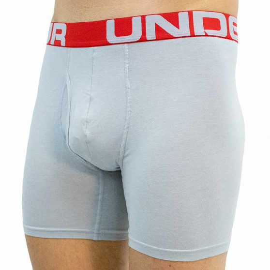 3PACK Boxershorts för herrar Under Armour grå (1363617 011)