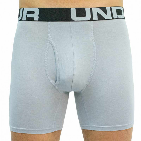 3PACK Boxershorts för herrar Under Armour grå (1363617 011)