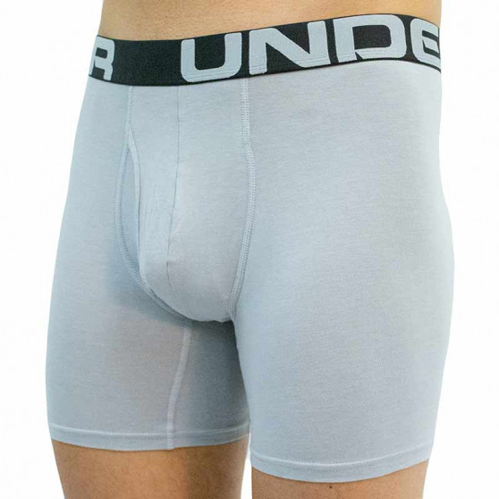 3PACK Boxershorts för herrar Under Armour grå (1363617 011)