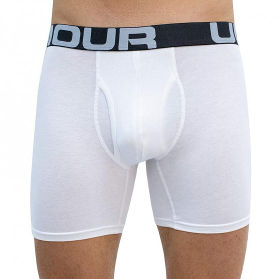 3PACK Boxershorts för herrar Under Armour vit (1363617 100)