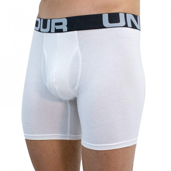 3PACK Boxershorts för herrar Under Armour vit (1363617 100)