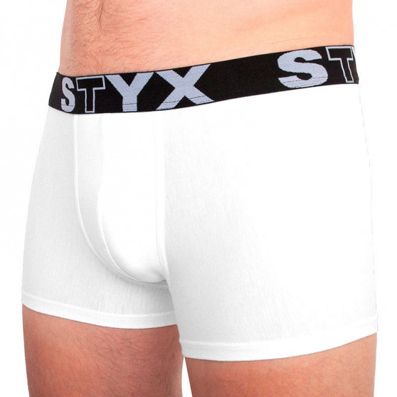 Boxershorts för män Styx sport elastisk oversized vit (R1061)