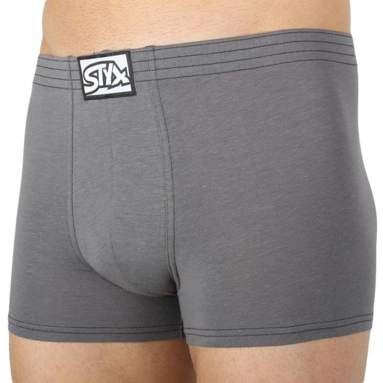 Boxershorts för herrar Styx klassisk resår mörkgrå (Q1063)