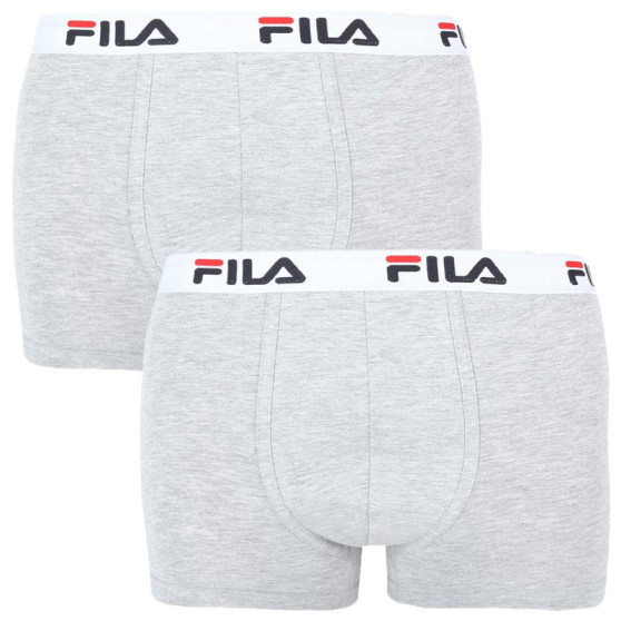 2PACK Boxershorts för herrar Fila grå (FU5016/2-400)