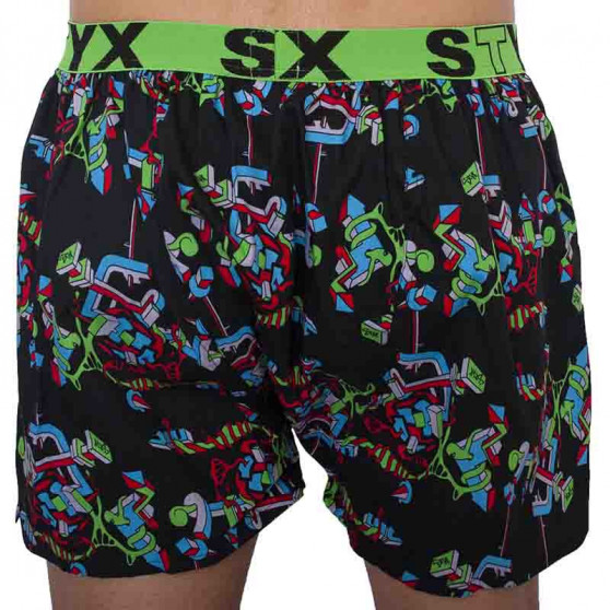 3PACK Boxershorts för herrar Styx sport elastisk flerfärgad (B9565758)