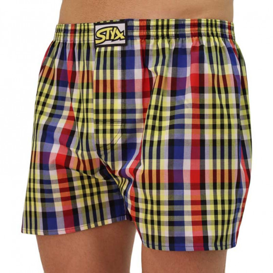 Boxershorts för herrar Styx klassisk elastisk flerfärgad (A833)