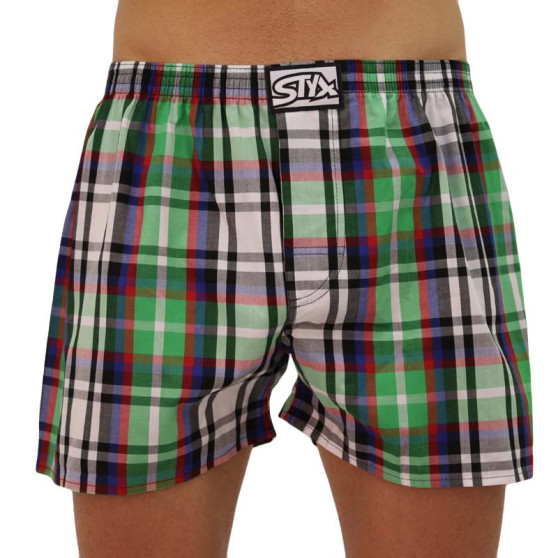 Boxershorts för herrar Styx klassisk elastisk flerfärgad (A838)