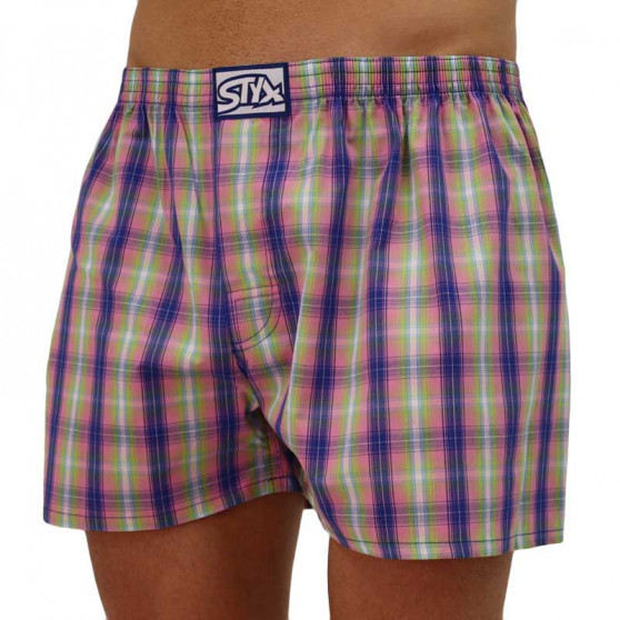 Boxershorts för herrar Styx klassisk elastisk flerfärgad (A108)