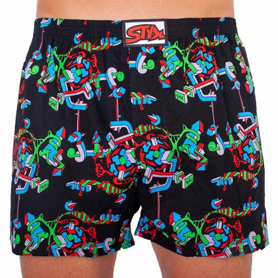 Utan förpackning - Boxershorts för herrar Styx art klassisk gummistruktur (A958)