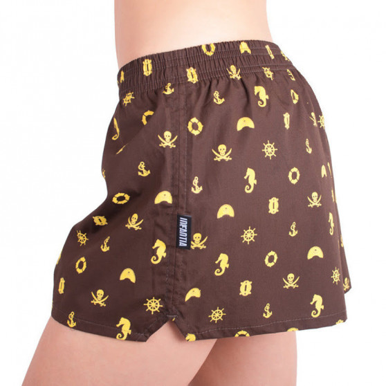 Damshorts Infantia brun tryckt DTKG9