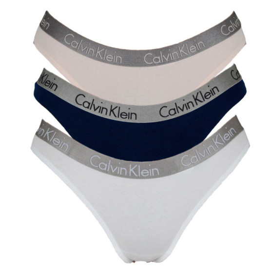 3PACK Stringtrosor för kvinnor Calvin Klein multicolour (QD3560E-T7W)