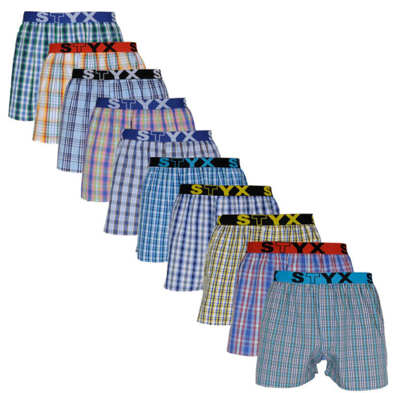 10PACK Boxershorts för herrar Styx sport gummi (B101234567802)