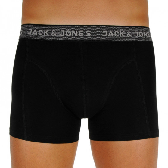 3PACK Boxershorts för herrar Jack and Jones svart (12127816 - asphalt)