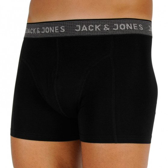 3PACK Boxershorts för herrar Jack and Jones svart (12127816 - asphalt)