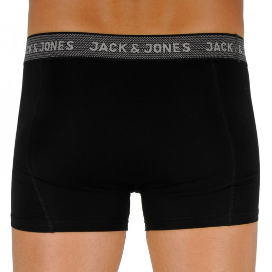 3PACK Boxershorts för herrar Jack and Jones svart (12127816 - asphalt)