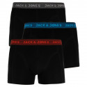 3PACK Boxershorts för herrar Jack and Jones svart (12127816 - asphalt)