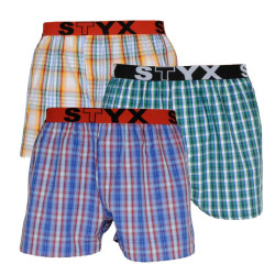 3PACK Boxershorts för herrar Styx sport elastisk flerfärgad (B1051013)