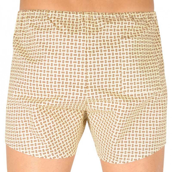 Boxershorts för herrar Foltýn beige med rektanglar