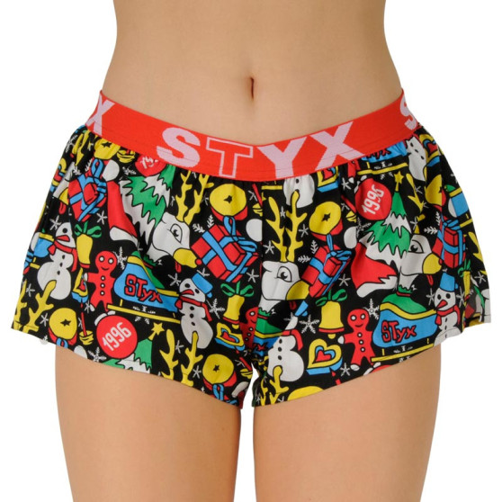 Damshorts Styx konst sport gummi jul (T1258)