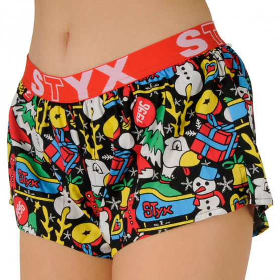 Damshorts Styx konst sport gummi jul (T1258)