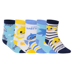 5PACK Babystrumpor Cerdá Baby Shark multicolour (2200007399)