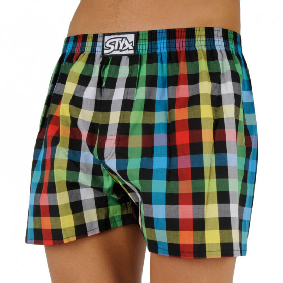 Boxershorts för herrar Styx klassisk elastisk flerfärgad (A907)