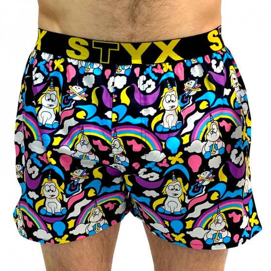 Boxershorts för herrar konst sport gummi och strumpor Styx Unicorn (BH1158)