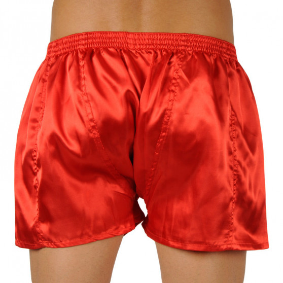 Boxershorts för herrar Styx klassisk elastisk röd satin (C663)