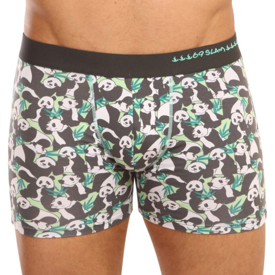 Boxershorts för män 69SLAM fit bamboo panda boo (MPBPBO-BB)