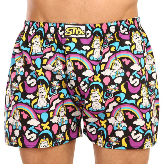 Boxershorts för herrar Styx art classic gummi Unicorn (A1158)