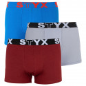 3PACK boxershorts för herrar Styx sport elastisk oversized multicolour (R9676067)