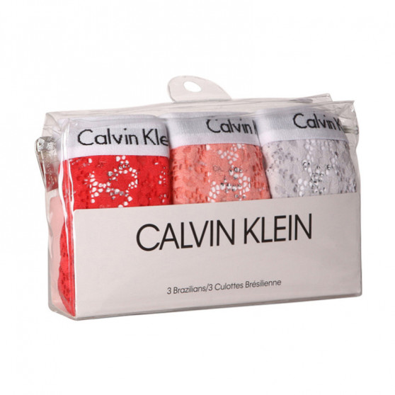 3PACK Brasilianska trosor för kvinnor Calvin Klein multicoloured (QD3925E-W5F)